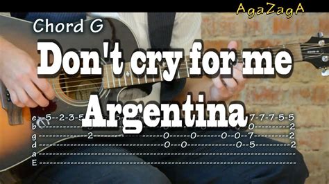 Dont Cry For Me Argentina Tabs And Chords レッスン Como Tocar