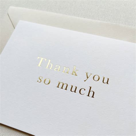 Gold Foil Thank You Card By Gable Grain Notonthehighstreet