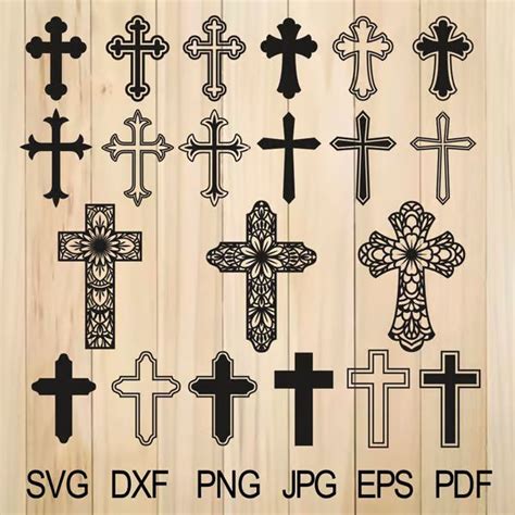 Cross Svg Cross Template For Cricut Silhouette Svg Dxf Inspire