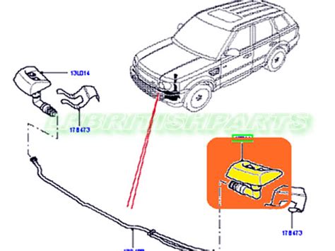 Genuine Land Rover Headlamp Washer Jet Range Rover Sport New