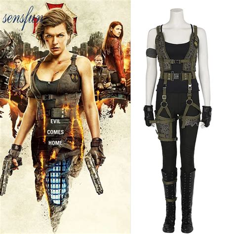 Sensfun High Quality Resident Evil The Final Chapter Alice Costume