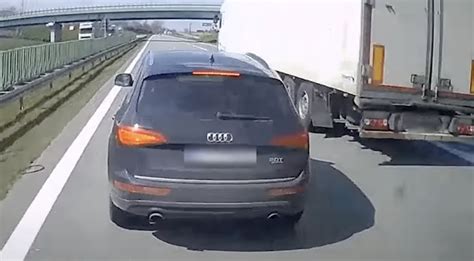 Audi Q5 Wyprzedzanie TIR Motofilm Pl