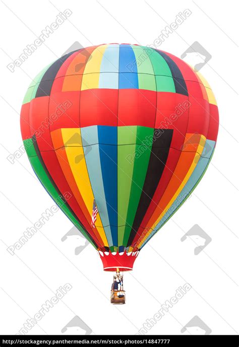 Hot Air Balloon Isolated On White Royalty Free Image