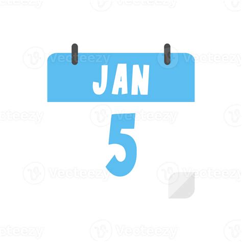 Januar 5 Kalender Symbol Auf Transparent Hintergrund 28079745 PNG