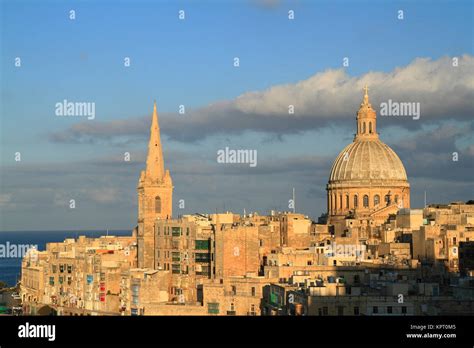 Valletta skyline, Malta Stock Photo - Alamy