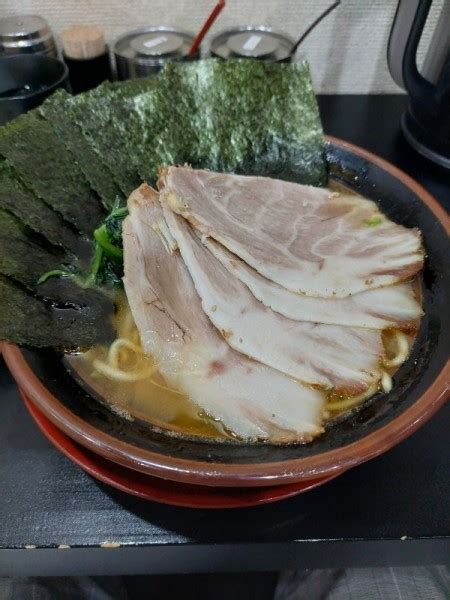 『チャーシューメン中のり増し＋小ライス』横浜家系らーめん 山崎家のレビュー ラーメンデータベース