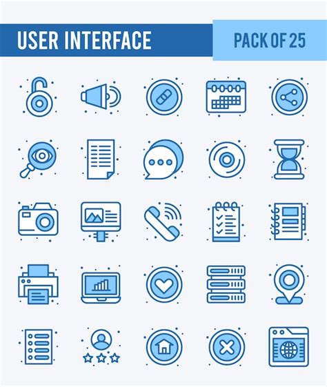 Premium Vector 25 User Interface Lineal Color Icon Pack Vector