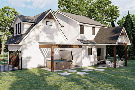 Modern Cottage Style House Plan With 3 Beds And Laundry Upstairs