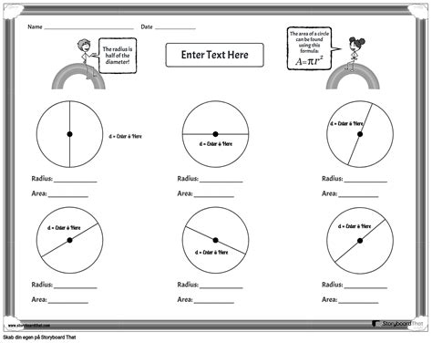 Areal Omkreds Storyboard Par Da Examples