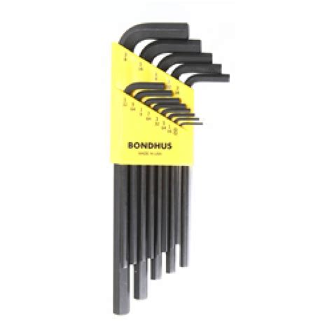 BONDHUS Hex Key L Wrench Set Long Arm USA