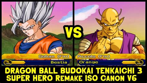 Dbs Budokai Tenkaichi 3 Super Hero Gohan E Piccolo Com Novas Transformações Iso Canon V6