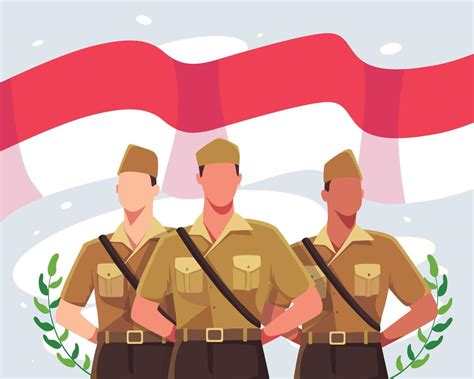 Happy Indonesia National Heroes Day 6911785 Vector Art At Vecteezy