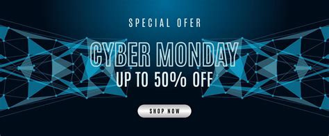 Plantilla De Banner De Venta De Cyber Monday Con Dise O Futurista Sobre