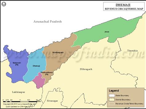 Dhemaji Tehsil Map Circles In Dhemaji