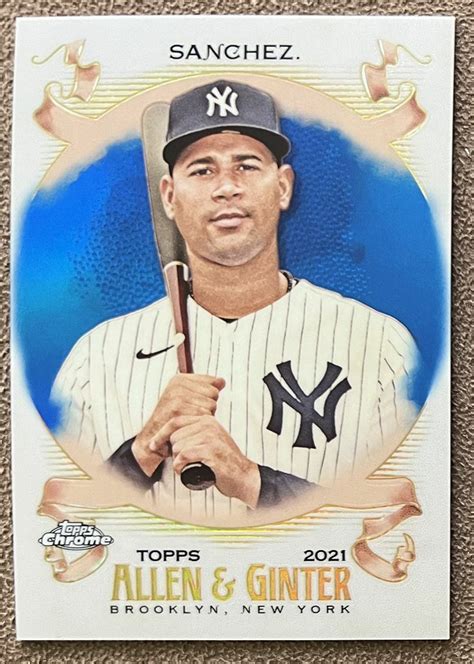 Topps Allen Ginter Chrome Blue Refractor Gary Sanchez