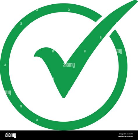 Green Check Mark Icon In A Circle Tick Symbol In Green Color Vector