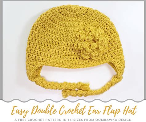 Ravelry Easy Double Crochet Ear Flap Hat Pattern By Rhondda Mol