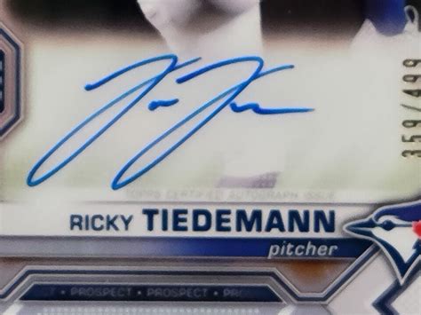 Ricky Tiedemann Bowman Draft Chrome Dp Refractor St Bowman