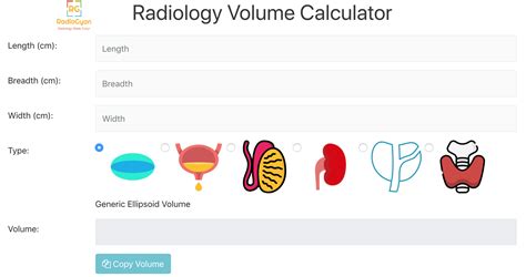 Radiology Volume Calculator Ovary Prostate Bladder Etc Radiogyan Radiogyan