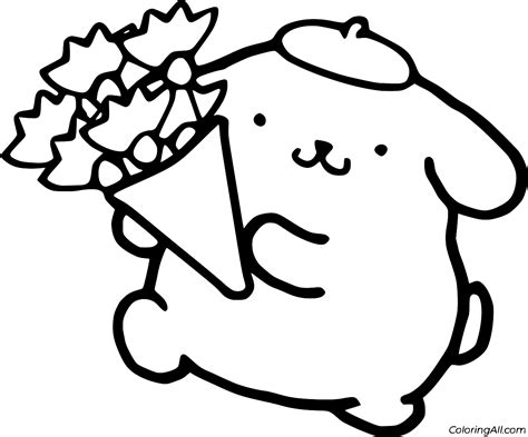 Pompompurin Coloring Pages 41 Free Printables Coloringall