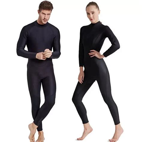 Sbart 2mm Mens Women Full Black Wetsuit Nylon Neoprene Fullbody One