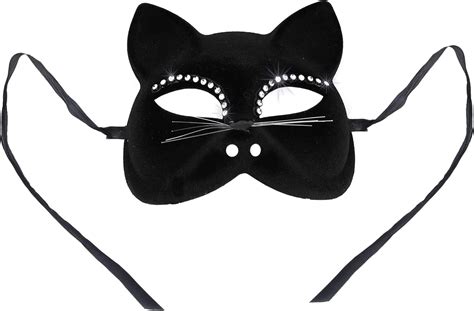 Skeleteen Venetian Black Cat Mask Masquerade Costume Half India Ubuy