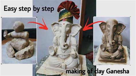 Easy Clay Ganesha At Home Step By Step Tutorial Stay Home And Make Ganpati Eco Friendly