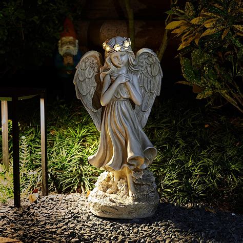 Beauty Indoors Or Out Light Up Polyresin Crafts Angel Statue China Garden Statue And Angel