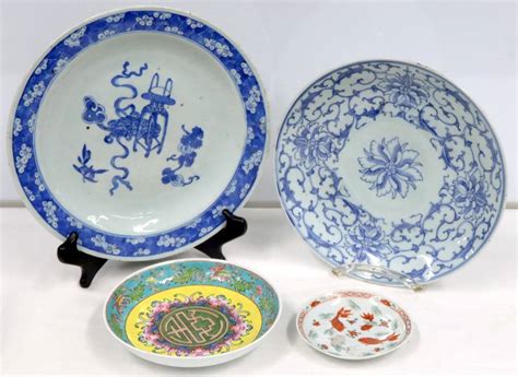 Collection Of (4) Chinese Porcelain Plates. Auction