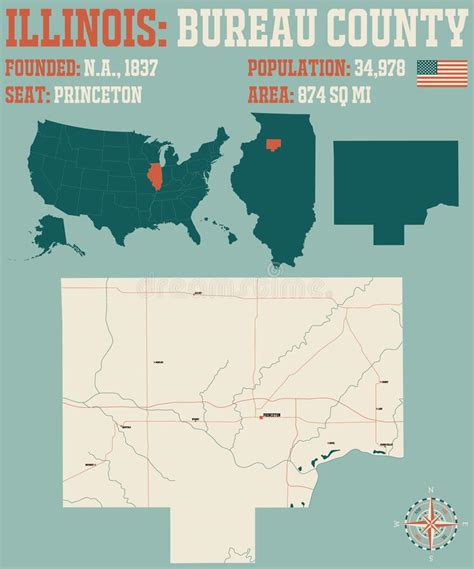 Mapa Do Fbi Em Illinois Ilustra O Do Vetor Ilustra O De Departamento