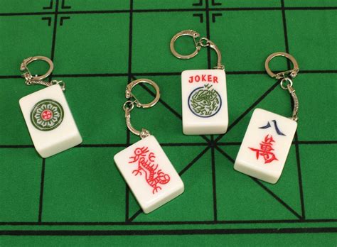 4 Real Mahjong Tile Keychains Mah Jong