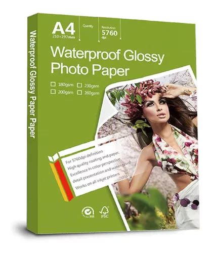 Papel Fotografico Glossy Waterproof Grs Cuotas Sin Inter S