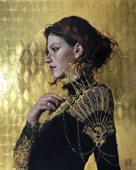 Pin On Edwin Georgi Portrait Gold Leaf Art Figurative Art