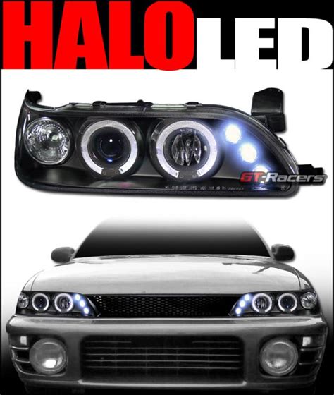 Purchase Black Led Halo Rims Projector Head Lights Corner Signal