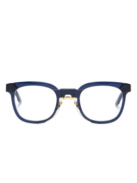 Kuboraum N Square Frame Glasses Blue Farfetch Tr