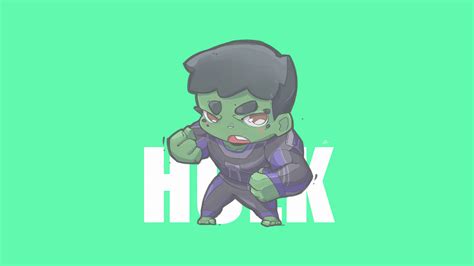 Hulk Minimal Chibbi 4k Wallpaper,HD Superheroes Wallpapers,4k ...