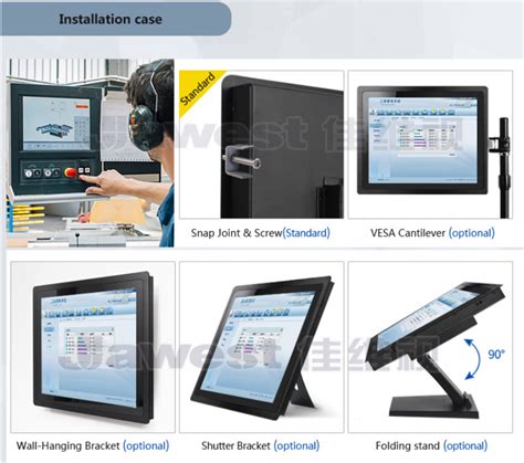 Rack Mount Industrial Monitor Industrial Lcd Touch Screen