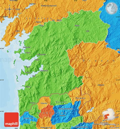 Political Map of Pontevedra