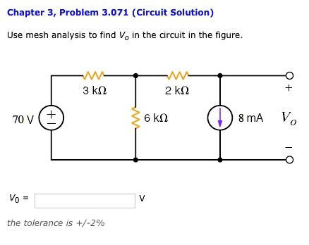 Solved Chapter Problem Circuit Solution Use Mesh Analysis