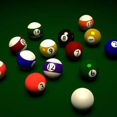 15 Pool Balls and Cue Ball - 3D Model by AaronDani