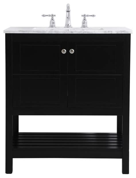 Elegant Decor VF16530BK 30 Inch Single Bathroom Vanity In Black