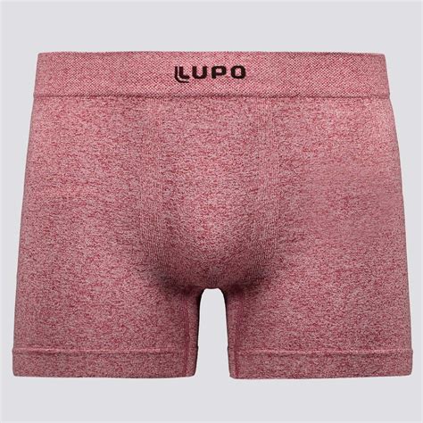 Cueca Boxer Lupo Microfibra Mescla Marsala Futfanatics