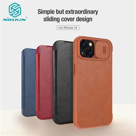 Capa Para iPhone 14 Pro Nillkin Qin Pro Bolso Do Cartão Saco Carteira