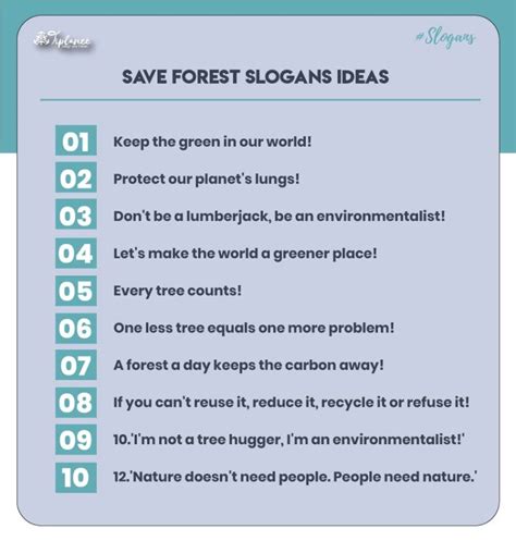 101+ Unique Save Forest Slogans Taglines & Suggestions - Tiplance