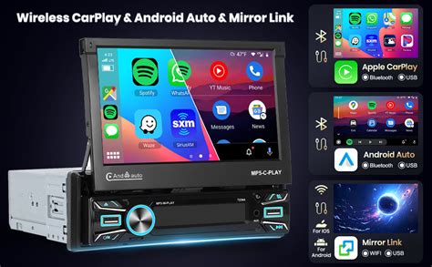 Hodozzy Single Din 2g 64g Android Car Stereo Wireless Carplay Android Auto 7 Inch