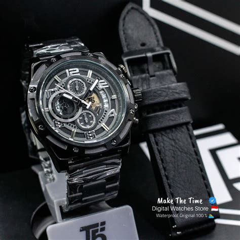 Jual Jam Tangan Cowok T Chronograph Dan Tanggal Aktif Rantai