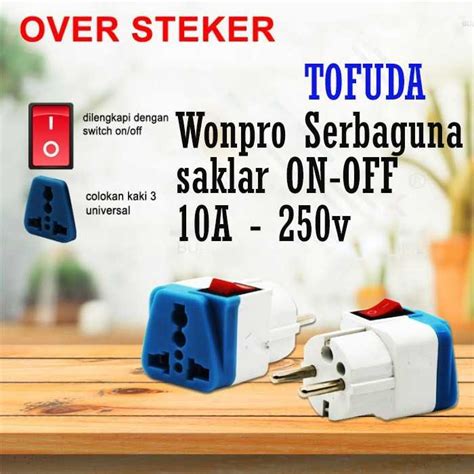 Jual TOFUDA T 108 Over Steker Saklar On Off Stop Kontak Switch