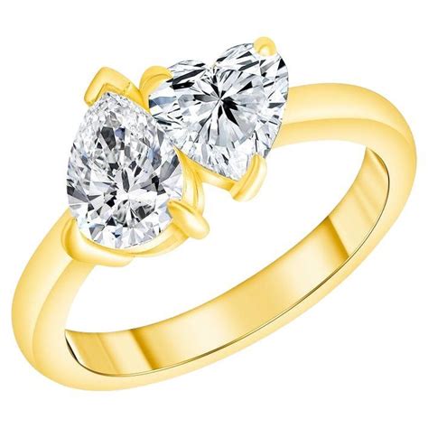 Customizable Toi Et Moi Emerald Cut And Oval Shape Two Stone Diamond