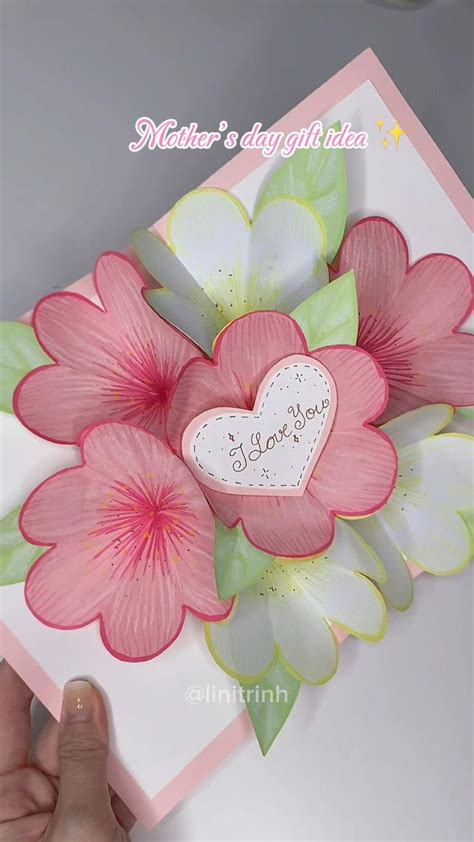 Flower Pop Up Card Mothers Day Gift Idea En 2024 Manualidades