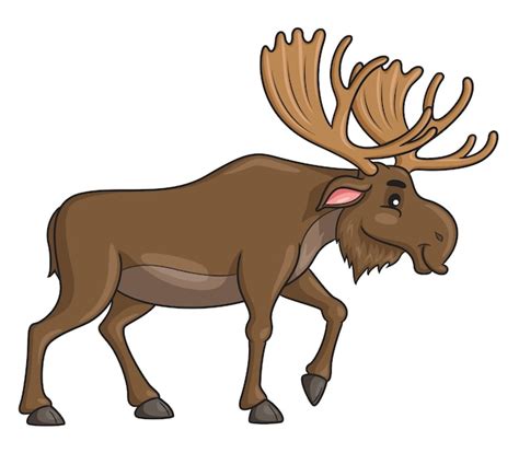 Premium Vector | Moose cartoon